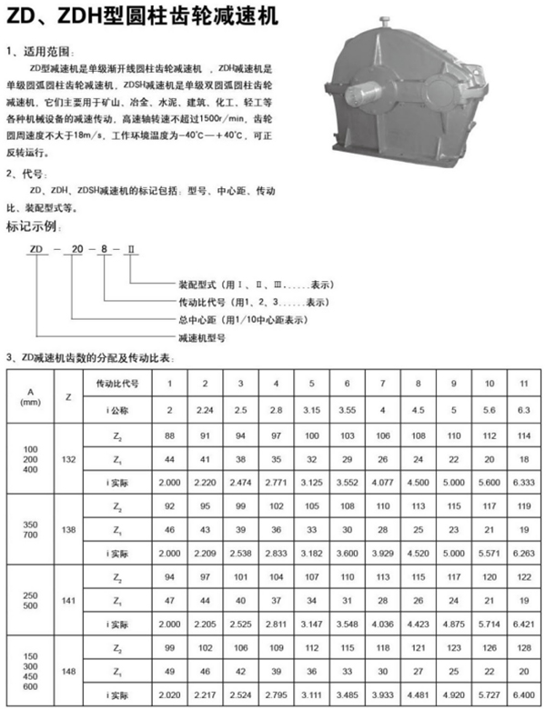 ZD、ZDH型圓柱齒輪減速機95
